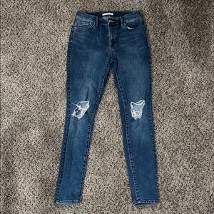 Pacsun Women's Blue Distressed Jeans